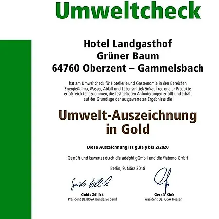 ホテル Gruener Baum Mit Restaurant & Wellness
